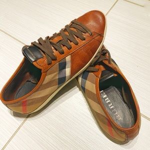 Burberry shoes men authentic sneakers leather Size 8.5 US 41 EU